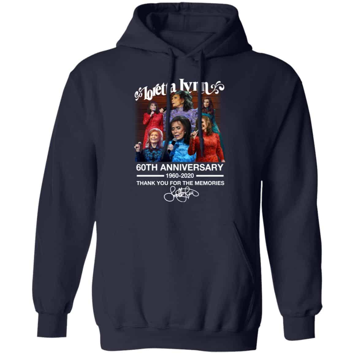 Loretta Lynn 60th Anniversary 1960 2020 Thank You For The Memories Signature Shirt, Hoodie, Tank