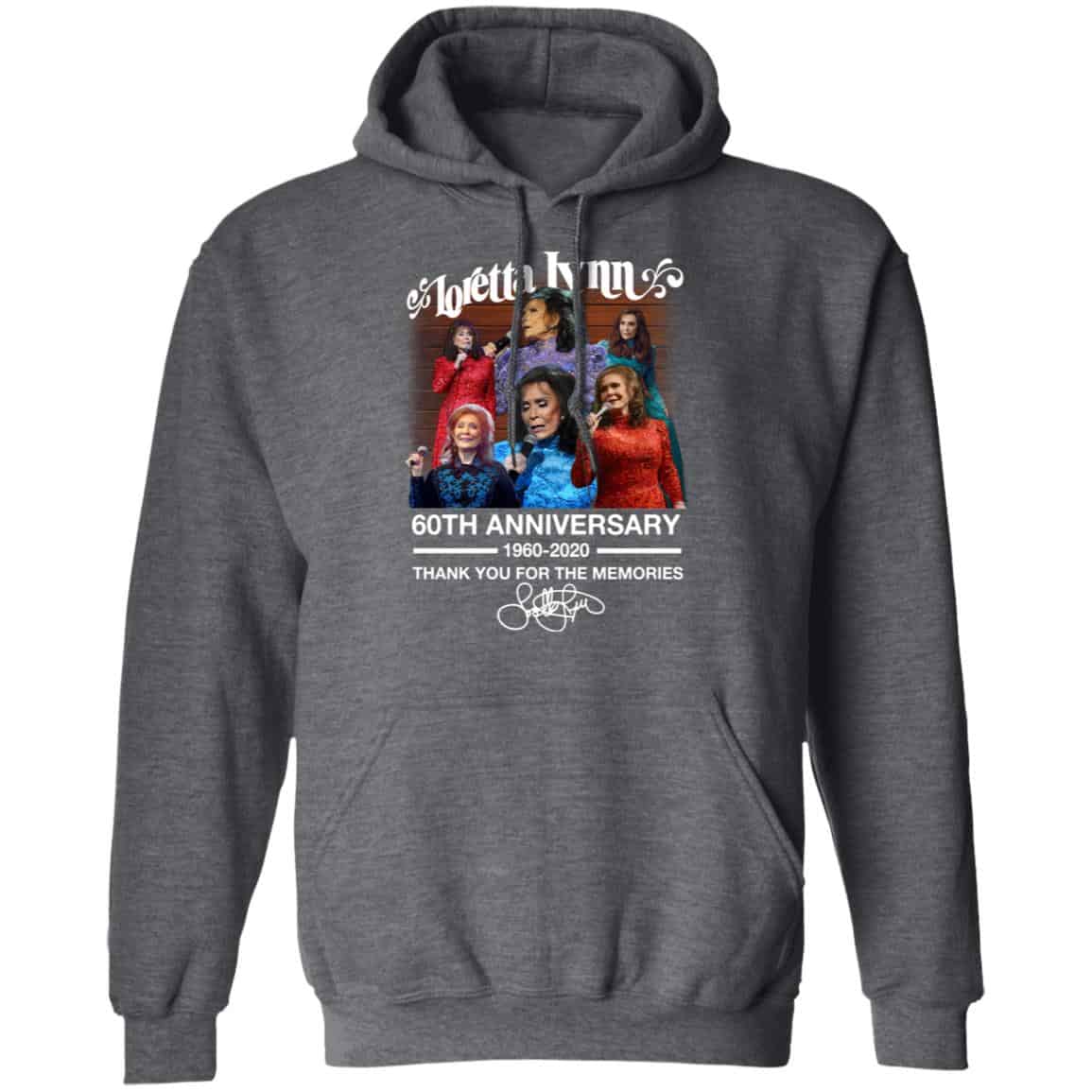Loretta Lynn 60th Anniversary 1960 2020 Thank You For The Memories Signature Shirt, Hoodie, Tank