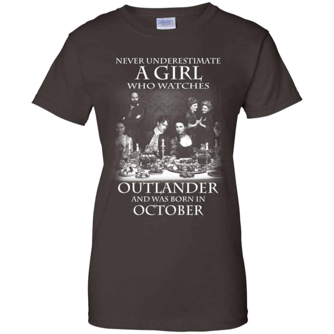 A Girl Who Watches Outlander And Was Born In October T-Shirts, Hoodie, Tank