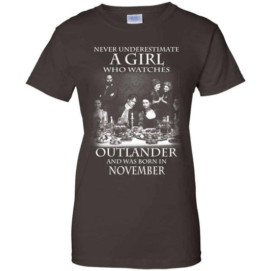 A Girl Who Watches Outlander And Was Born In November T-Shirts, Hoodie, Tank