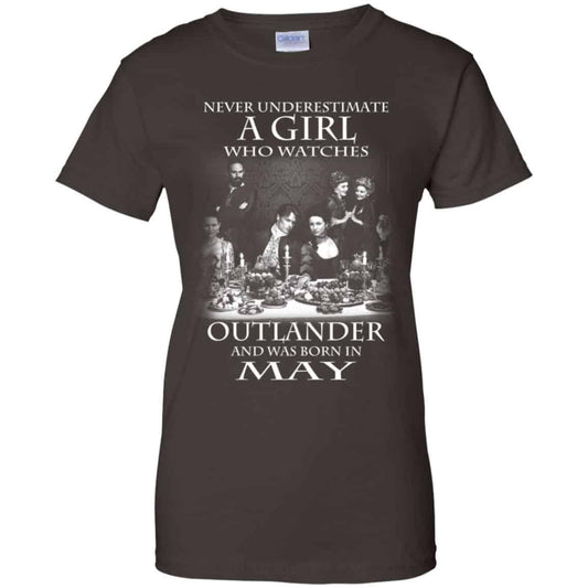 A Girl Who Watches Outlander And Was Born In May T-Shirts, Hoodie, Tank