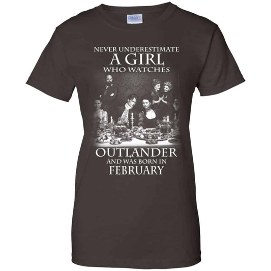 A Girl Who Watches Outlander And Was Born In February T-Shirts, Hoodie, Tank