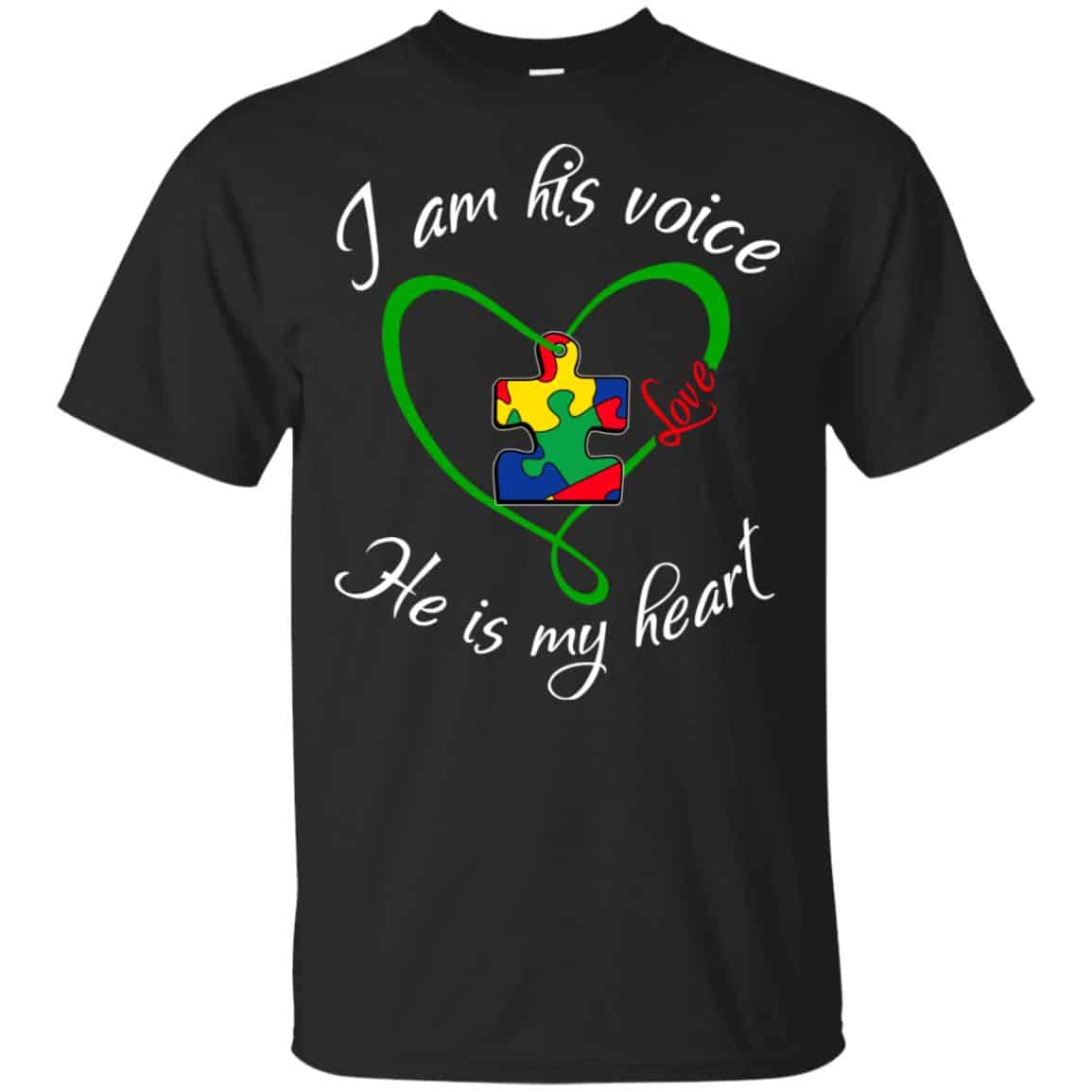Autism: I Am His Voice He Is My Heart Shirt, Hoodie, Tank