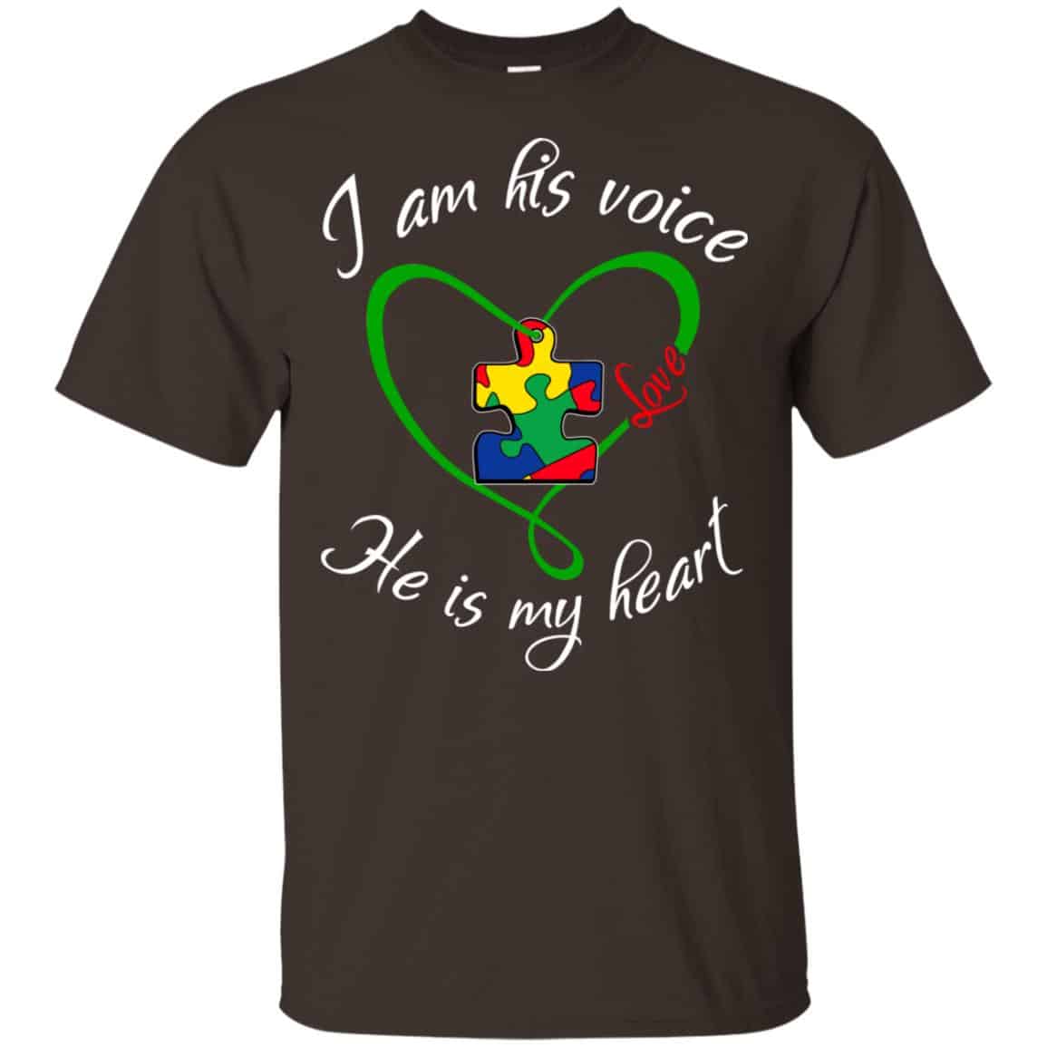 Autism: I Am His Voice He Is My Heart Shirt, Hoodie, Tank