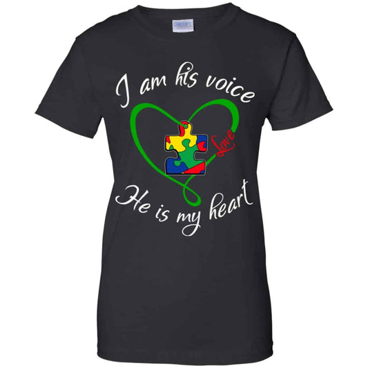 
	Autism: I Am His Voice He Is My Heart Shirt, Hoodie, Tank