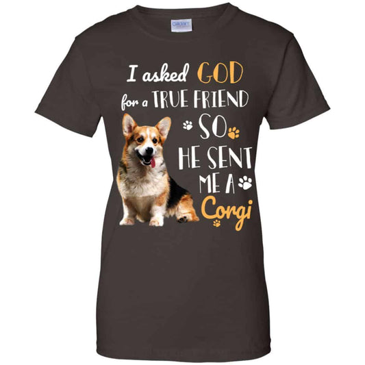 I Asked God For A True Friend So He Sent Me A Corgi Shirt, Hoodie, Tank