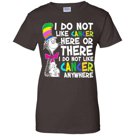 I Do Not Like Cancer Here Or There I Do Not Like Cancer Everywhere Shirt, Hoodie, Tank