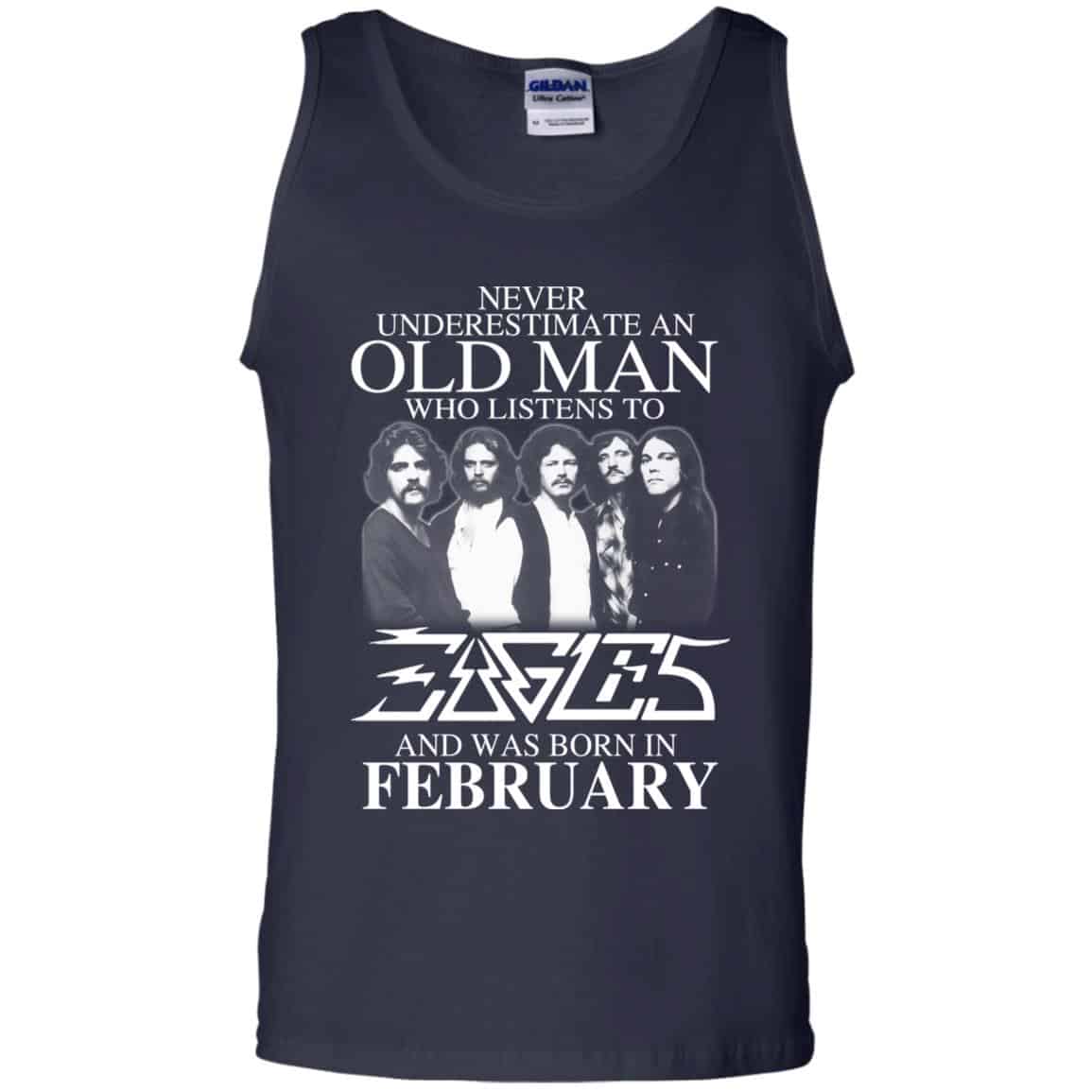 An Old Man Who Listens To Eagles And Was Born In February T-Shirts, Hoodie, Tank