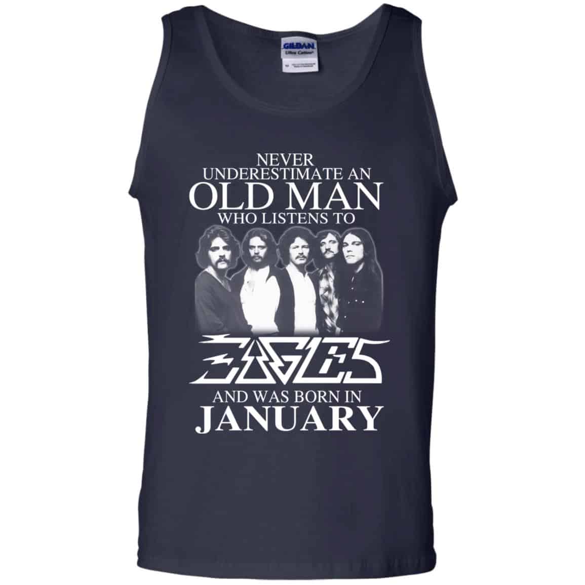 An Old Man Who Listens To Eagles And Was Born In January T-Shirts, Hoodie, Tank