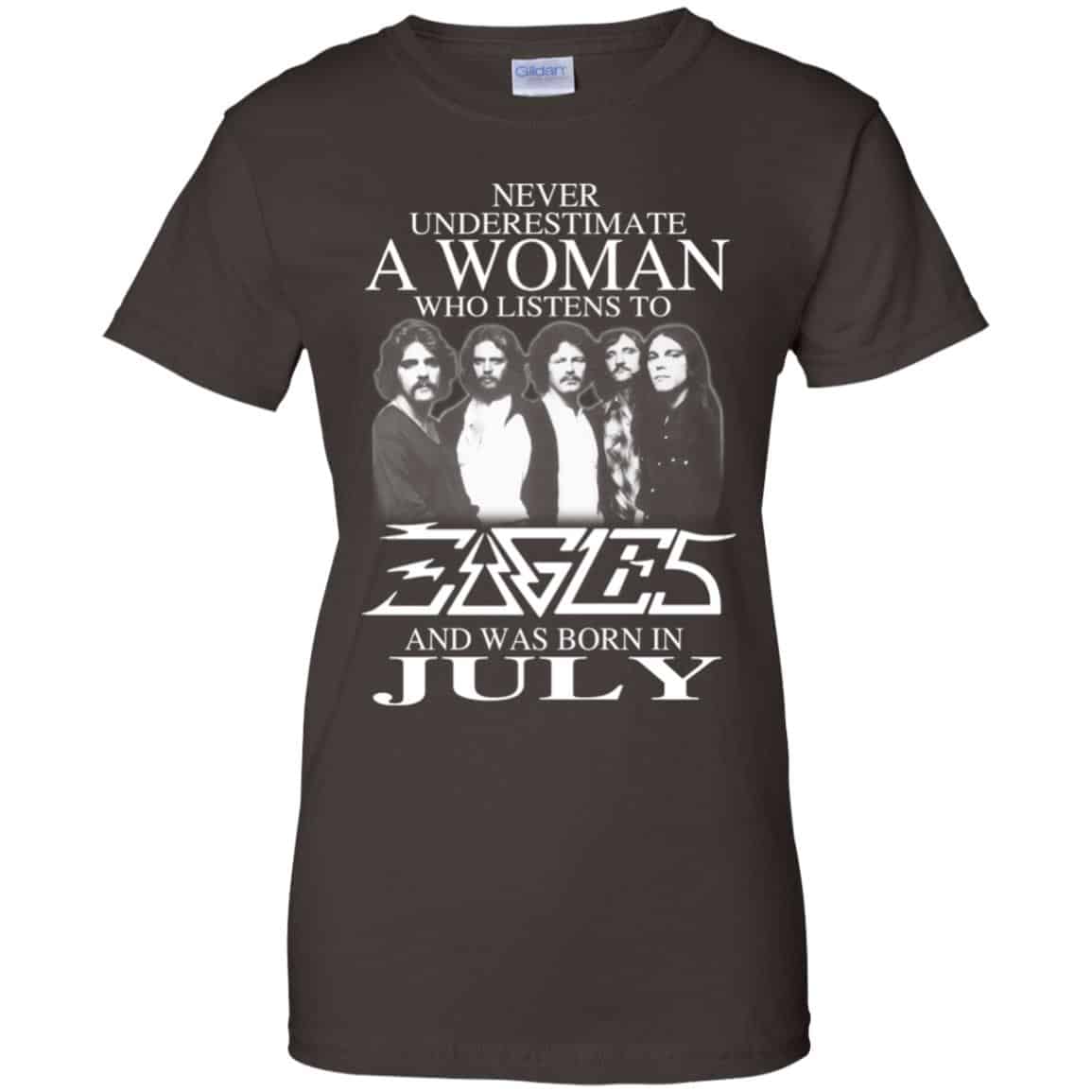 A Woman Who Listens To Eagles And Was Born In July T-Shirts, Hoodie, Tank