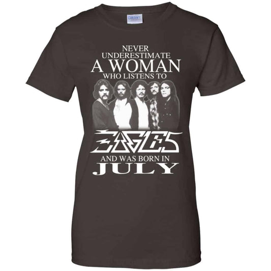 A Woman Who Listens To Eagles And Was Born In July T-Shirts, Hoodie, Tank