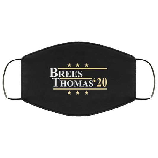 Vote Brees Thomas 2020 President Face Mask