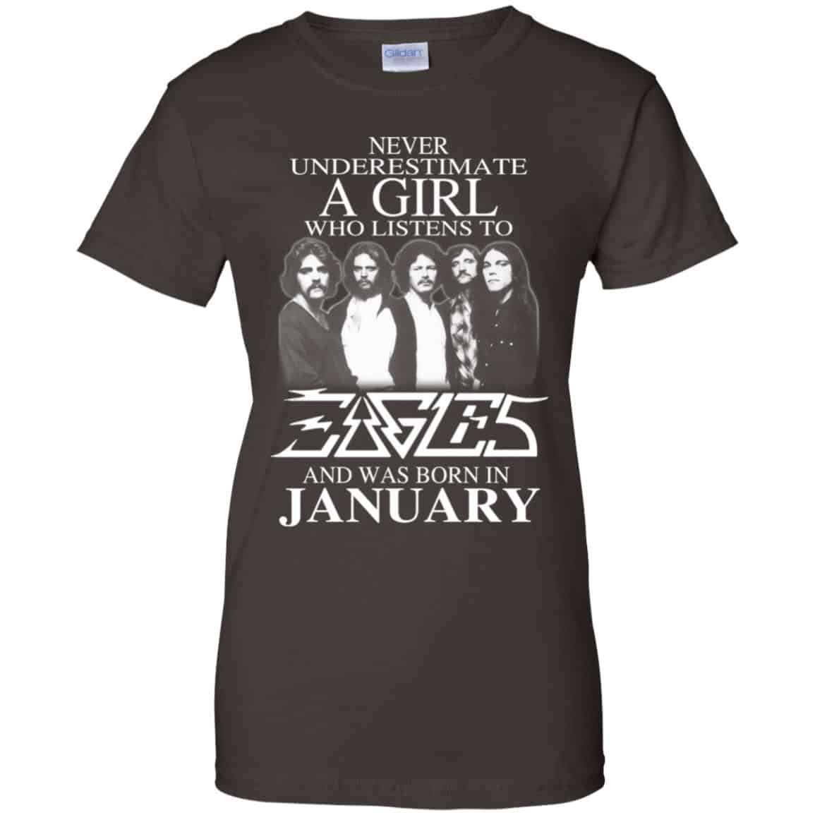 A Girl Who Listens To Eagles And Was Born In January T-Shirts, Hoodie, Tank