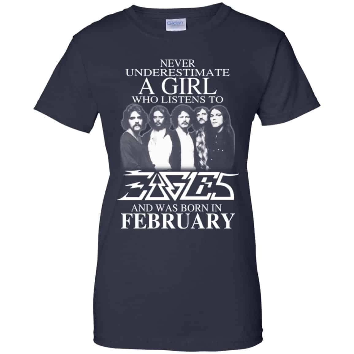 A Girl Who Listens To Eagles And Was Born In February T-Shirts, Hoodie, Tank