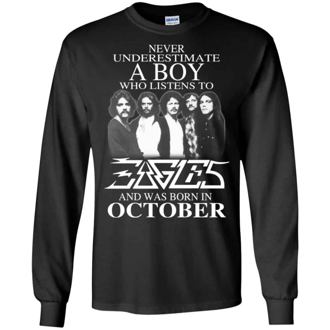 A Boy Who Listens To Eagles And Was Born In October T-Shirts, Hoodie, Tank