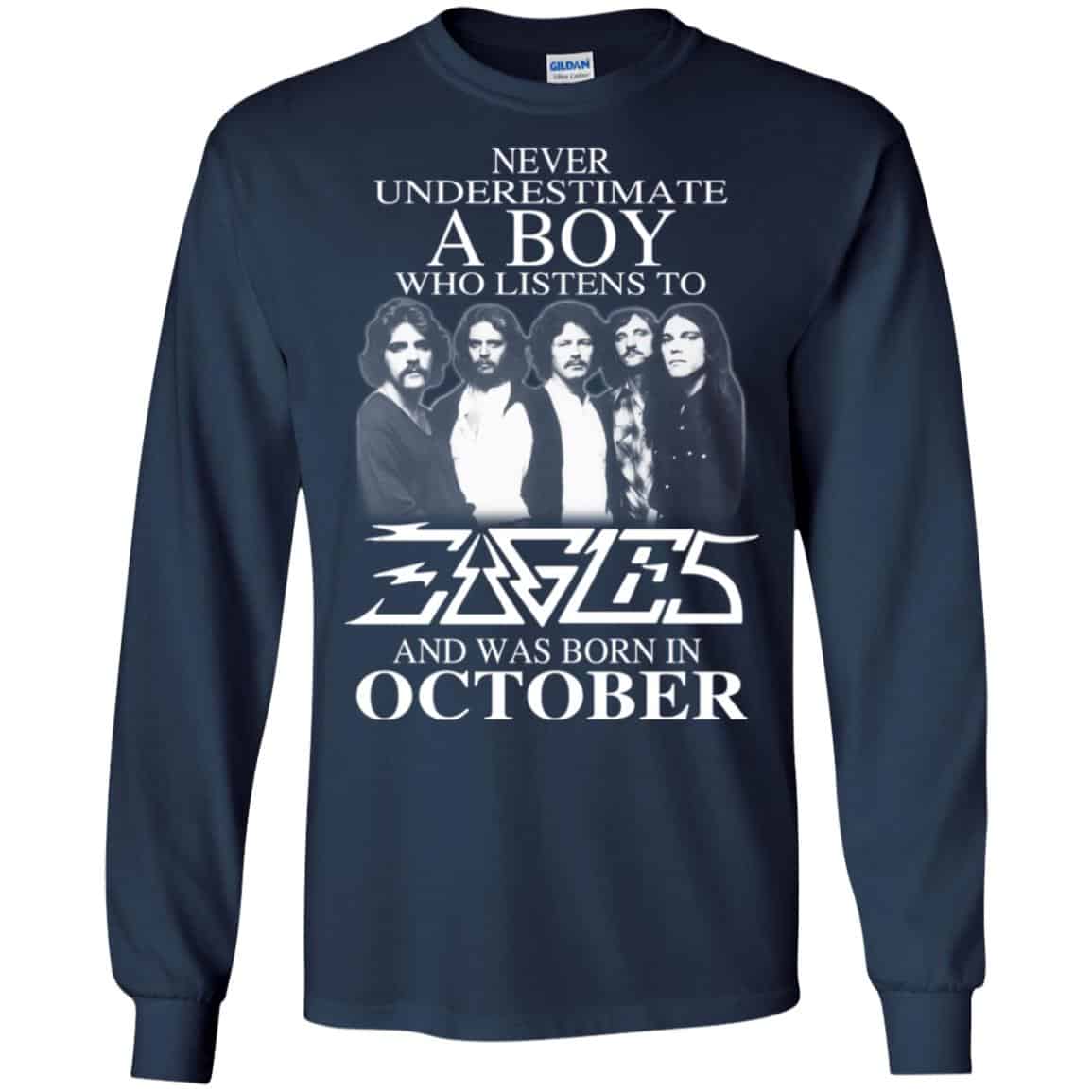 A Boy Who Listens To Eagles And Was Born In October T-Shirts, Hoodie, Tank