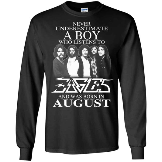 A Boy Who Listens To Eagles And Was Born In August T-Shirts, Hoodie, Tank