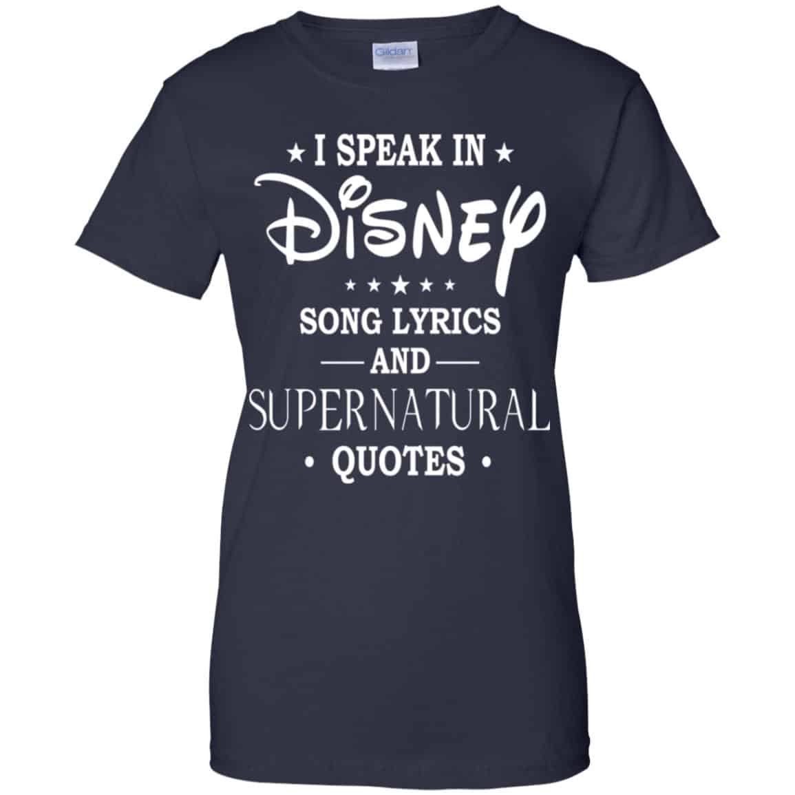 I Speak In Disney Song Lyrics and Supernatural Quotes Shirt, Hoodie, Tank