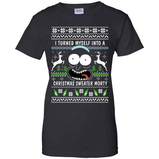 
	Rick And Morty: I Turned Myself Into A Christmas Sweater Morty Ugly Xmas Sweater, T-Shirts, Hoodie