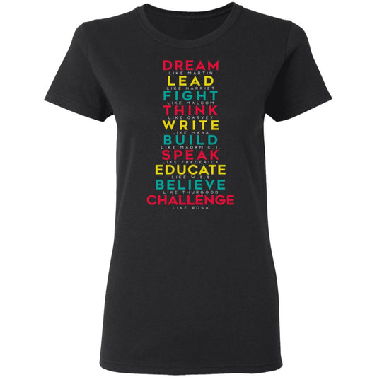 Dream Like Martin Lead Like Harriet Fight Like Malcom Think Like Garvey Shirt, Hoodie, Tank
