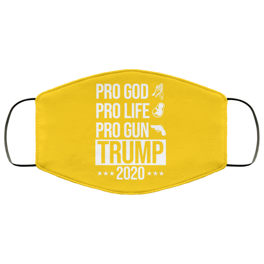
	Pro God Pro Life Pro Gun Pro Donald Trump 2020 Face Mask