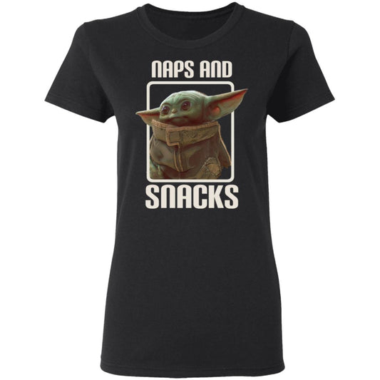 Baby Yoda Naps And Snacks Shirt, Hoodie, Tank