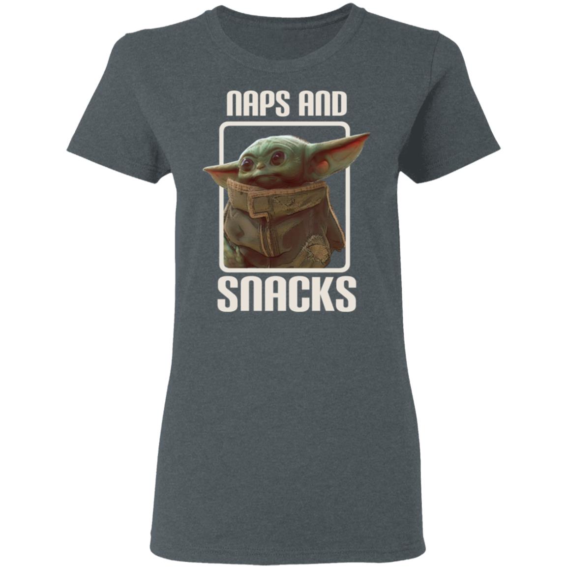 Baby Yoda Naps And Snacks Shirt, Hoodie, Tank