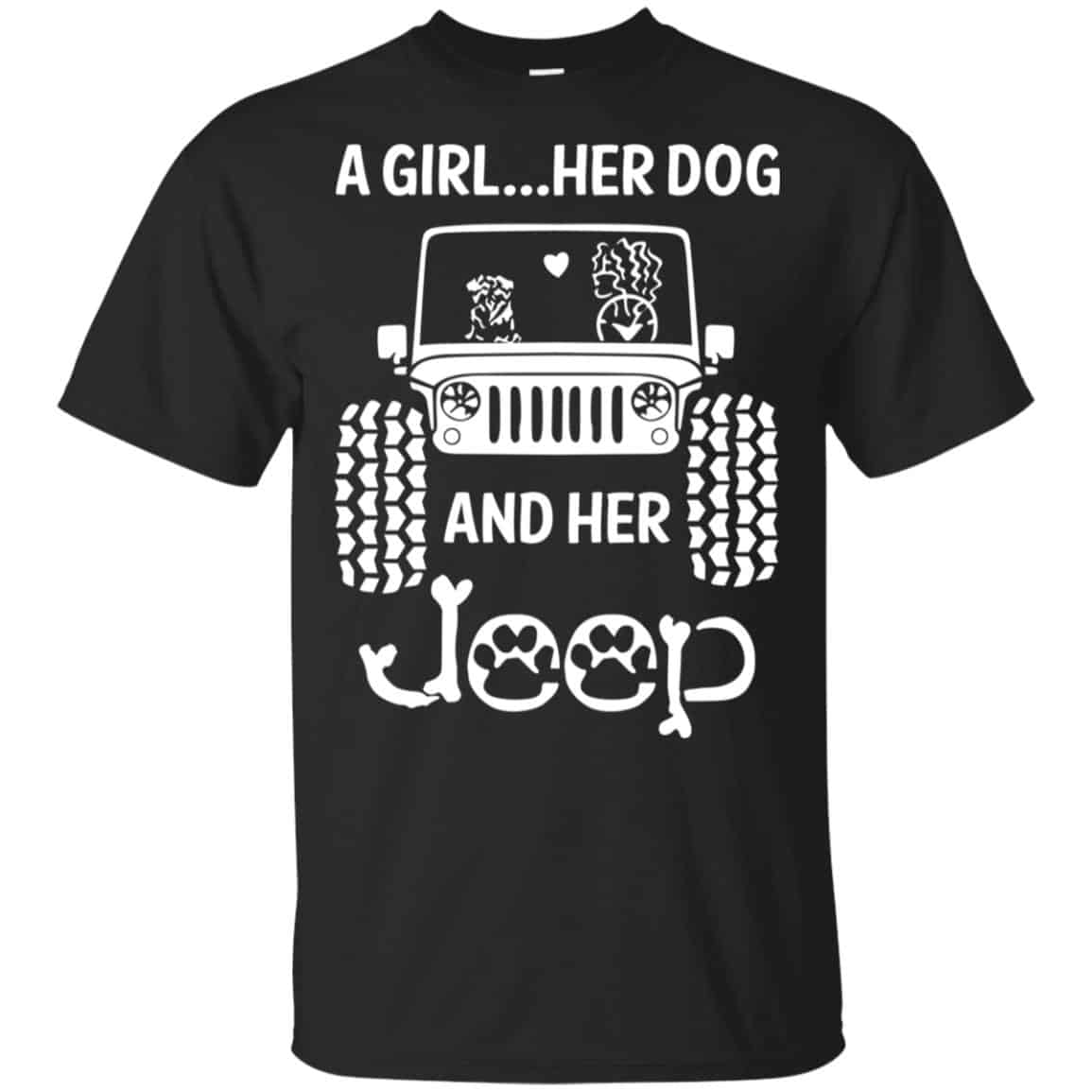 A Girl Her Dog And Her Jeep Shirt, Hoodie, Tank