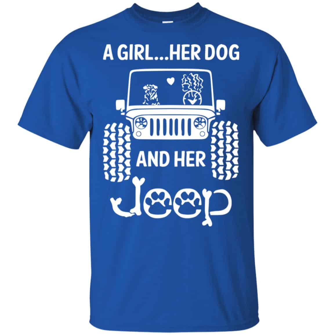 A Girl Her Dog And Her Jeep Shirt, Hoodie, Tank