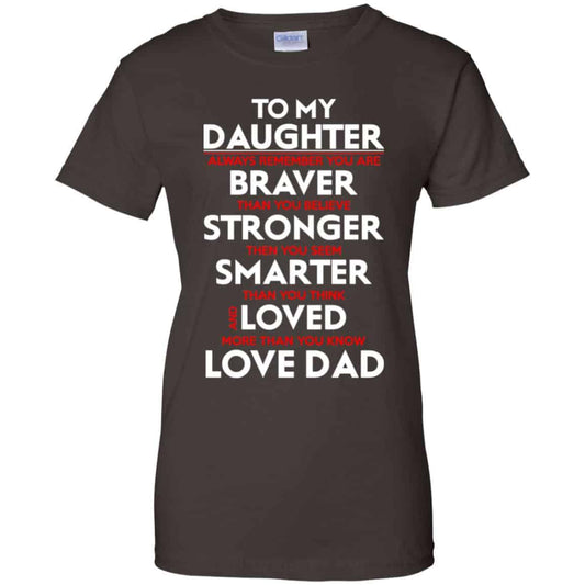 Always Remember You Are Braver Than You Believe Stronger – Daughter Shirt, Hoodie, Tank
