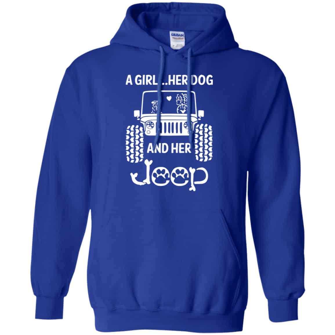 A Girl Her Dog And Her Jeep Shirt, Hoodie, Tank