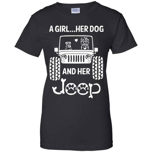 
	A Girl Her Dog And Her Jeep Shirt, Hoodie, Tank