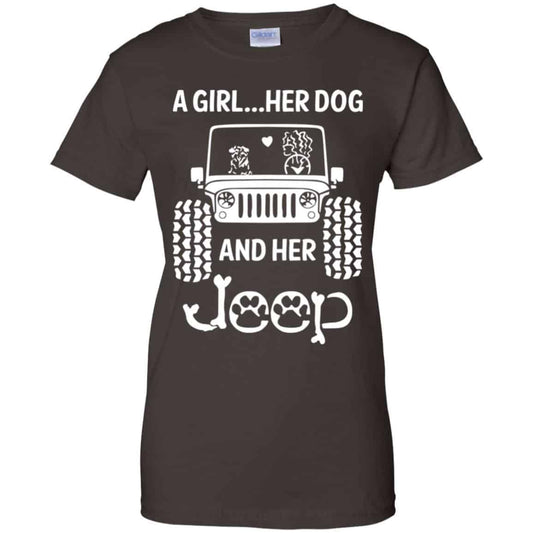 A Girl Her Dog And Her Jeep Shirt, Hoodie, Tank