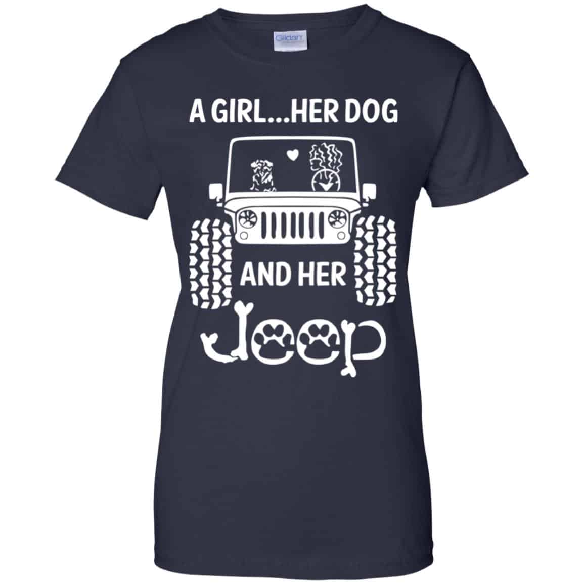 A Girl Her Dog And Her Jeep Shirt, Hoodie, Tank