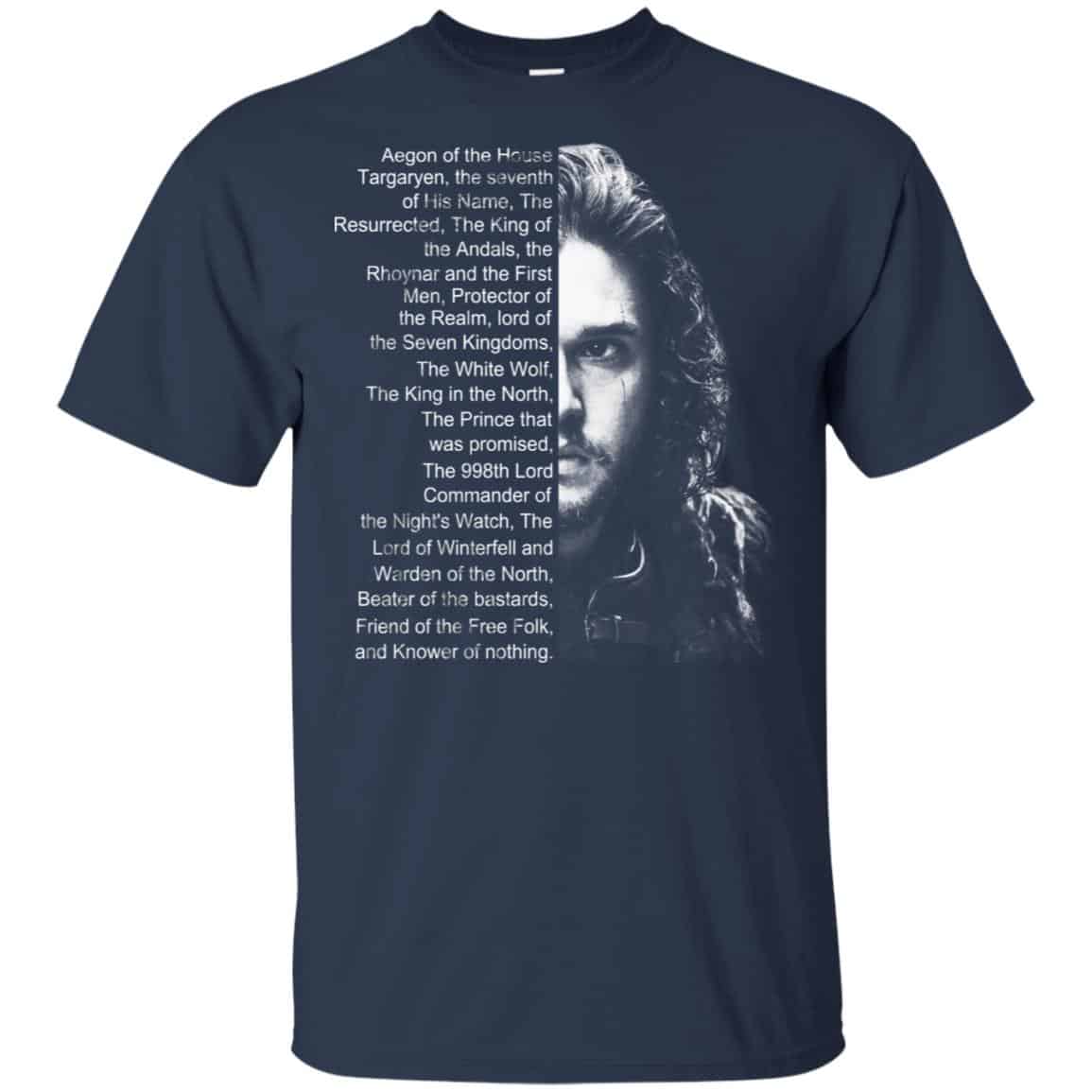 Jon Snow: List Name Aegon Of The House T-Shirts, Hoodie, Sweater