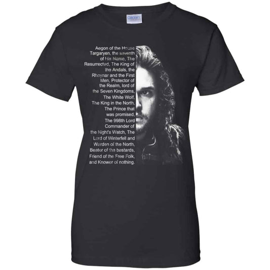 
	Jon Snow: List Name Aegon Of The House T-Shirts, Hoodie, Sweater