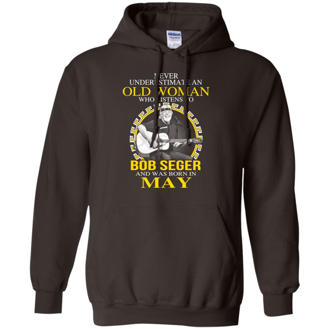 An Old Woman Who Listens To Bob Seger And Was Born In May T-Shirts, Hoodie, Tank