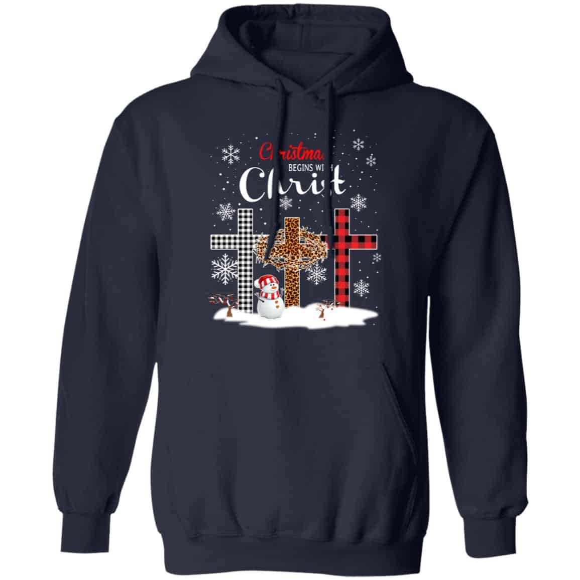 Christmas Begins With Christ Shirt, Hoodie, Tank