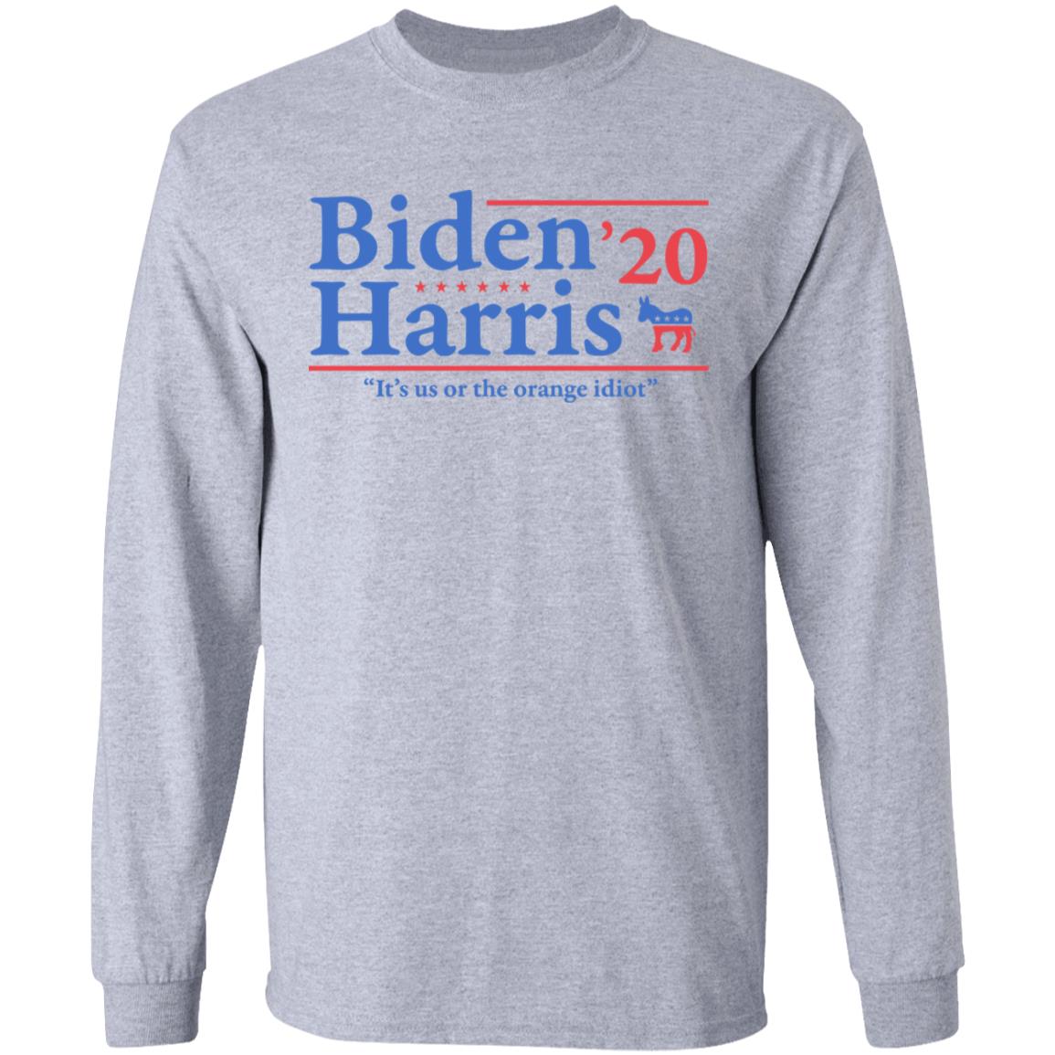 Joe Biden Kamala Harris 2020 It’s Us Or The Orange idiot Shirt, Hoodie, Tank