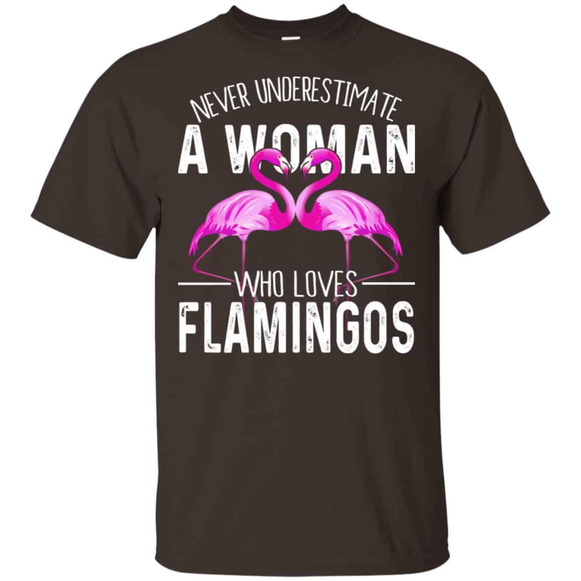 Never Underestimate A Woman Who Loves Flamingos T-Shirts, Hoodie, Tank