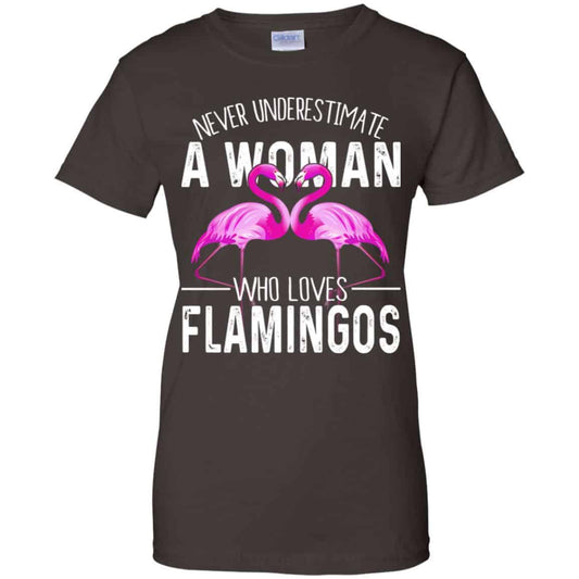 Never Underestimate A Woman Who Loves Flamingos T-Shirts, Hoodie, Tank