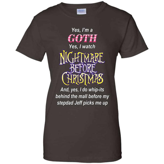 I’m A Goth I Watch Nightmare Before Christmas T-Shirts, Hoodie, Tank