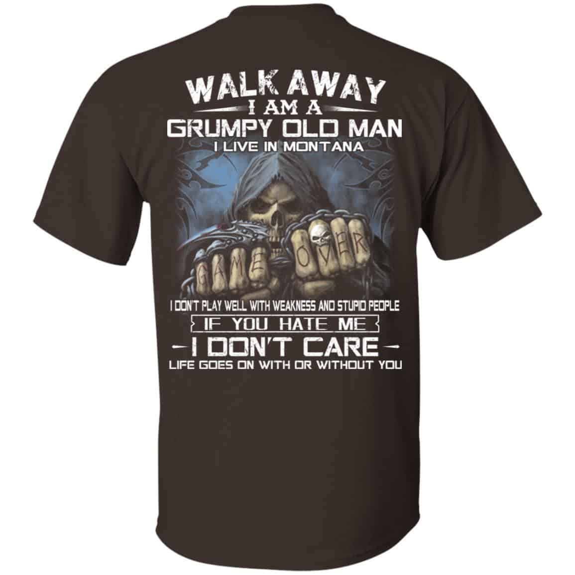 Walk Away I Am A Grumpy Old Man I Live In Montana T-Shirts, Hoodie, Tank