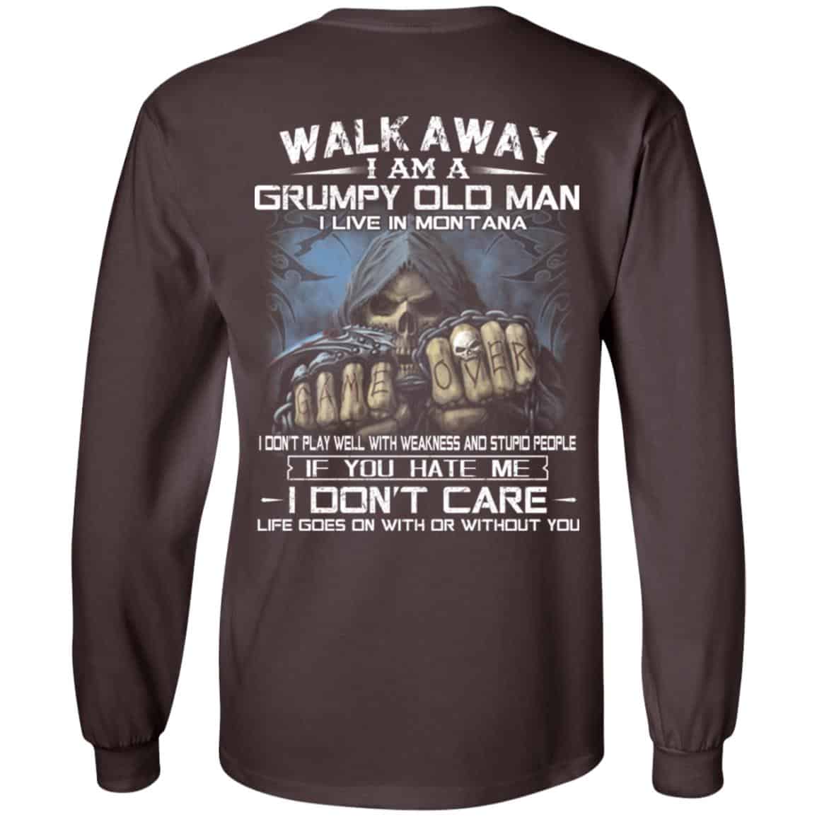 Walk Away I Am A Grumpy Old Man I Live In Montana T-Shirts, Hoodie, Tank