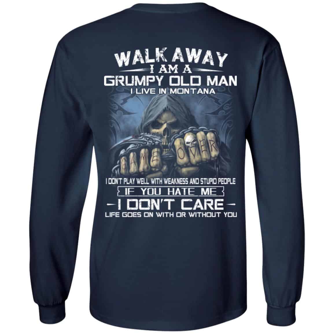 Walk Away I Am A Grumpy Old Man I Live In Montana T-Shirts, Hoodie, Tank