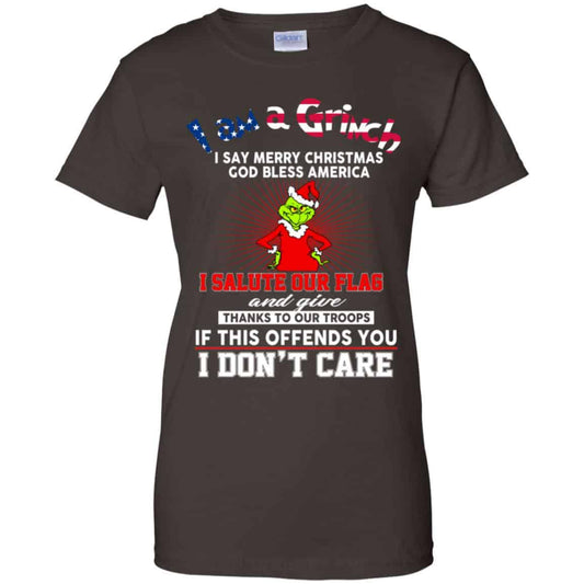 I Am A Grinch I Say Merry Christmas God Bless America T-Shirts, Hoodie, Tank