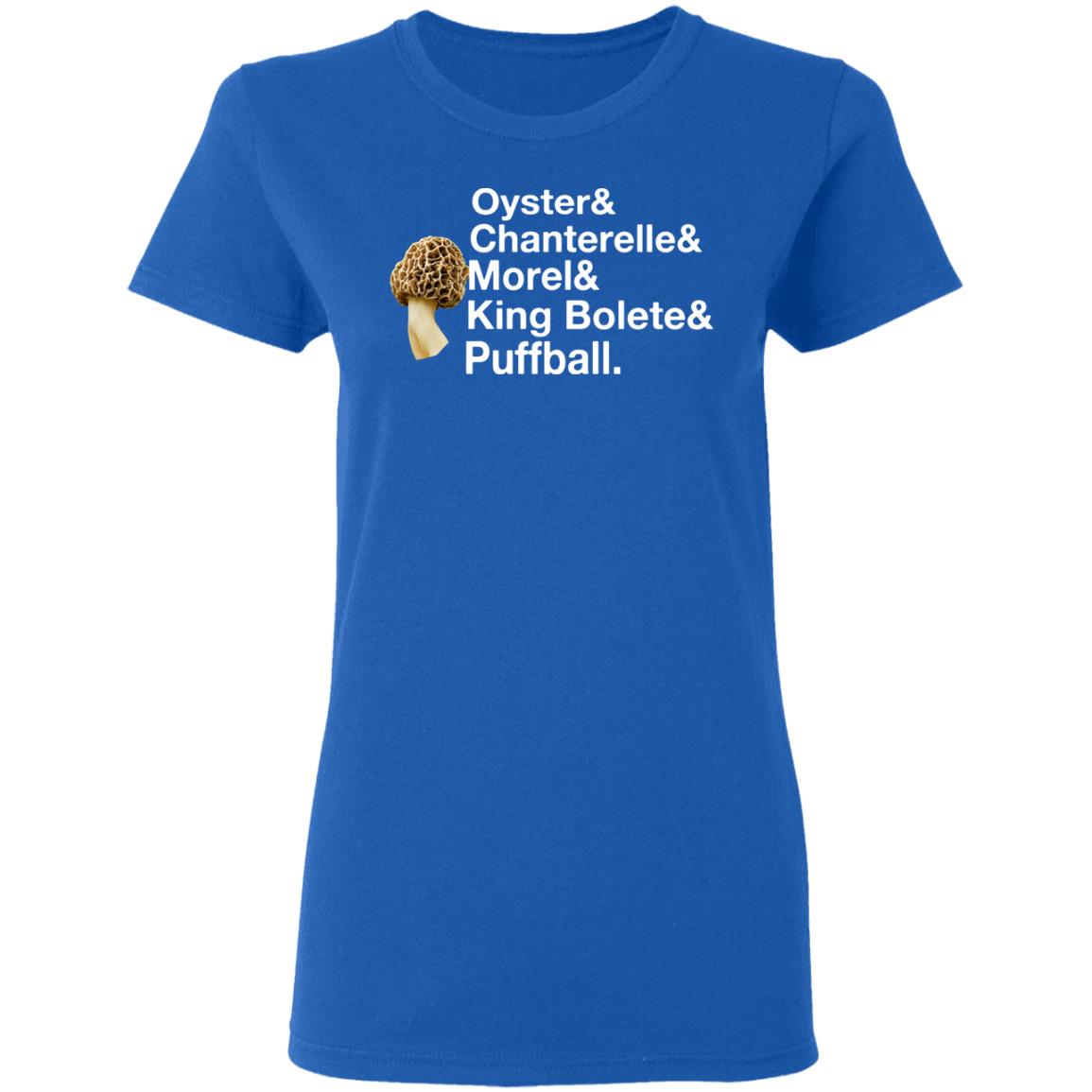 The Mushroom Forager Oyster & Chanterelle & Morel & King Bolete & Puffball Shirt, Hoodie, Tank