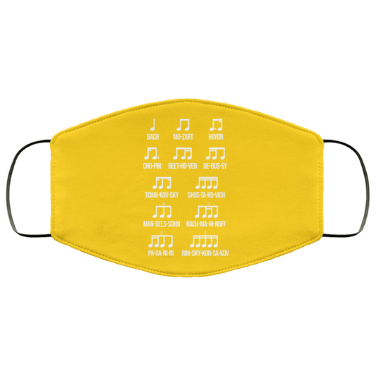 
	Composer Rhythm Music Gift Bach Mozart Beethoven Chopin Camiseta Face Mask