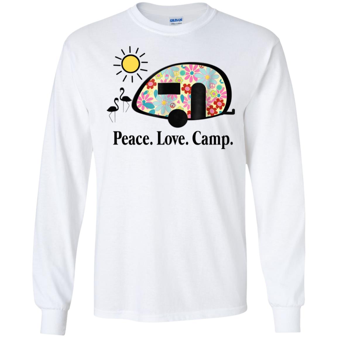 Peace. Love. Camp. Camping T-Shirts, Hoodie, Tank