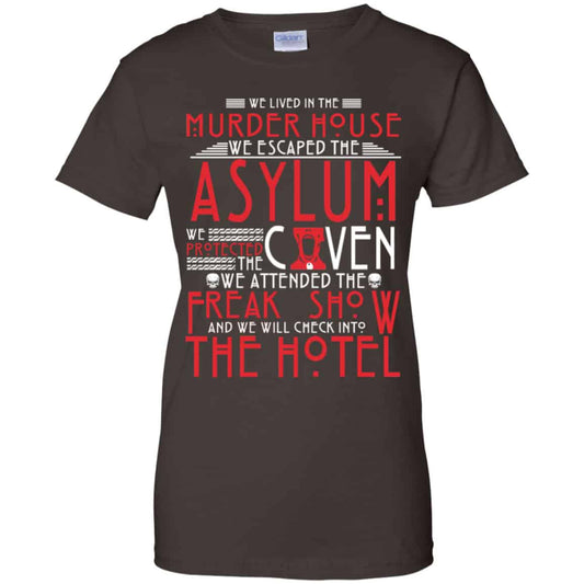 We Lived In The Murder House We Escape The Asylum Shirt, Hoodie, Tank